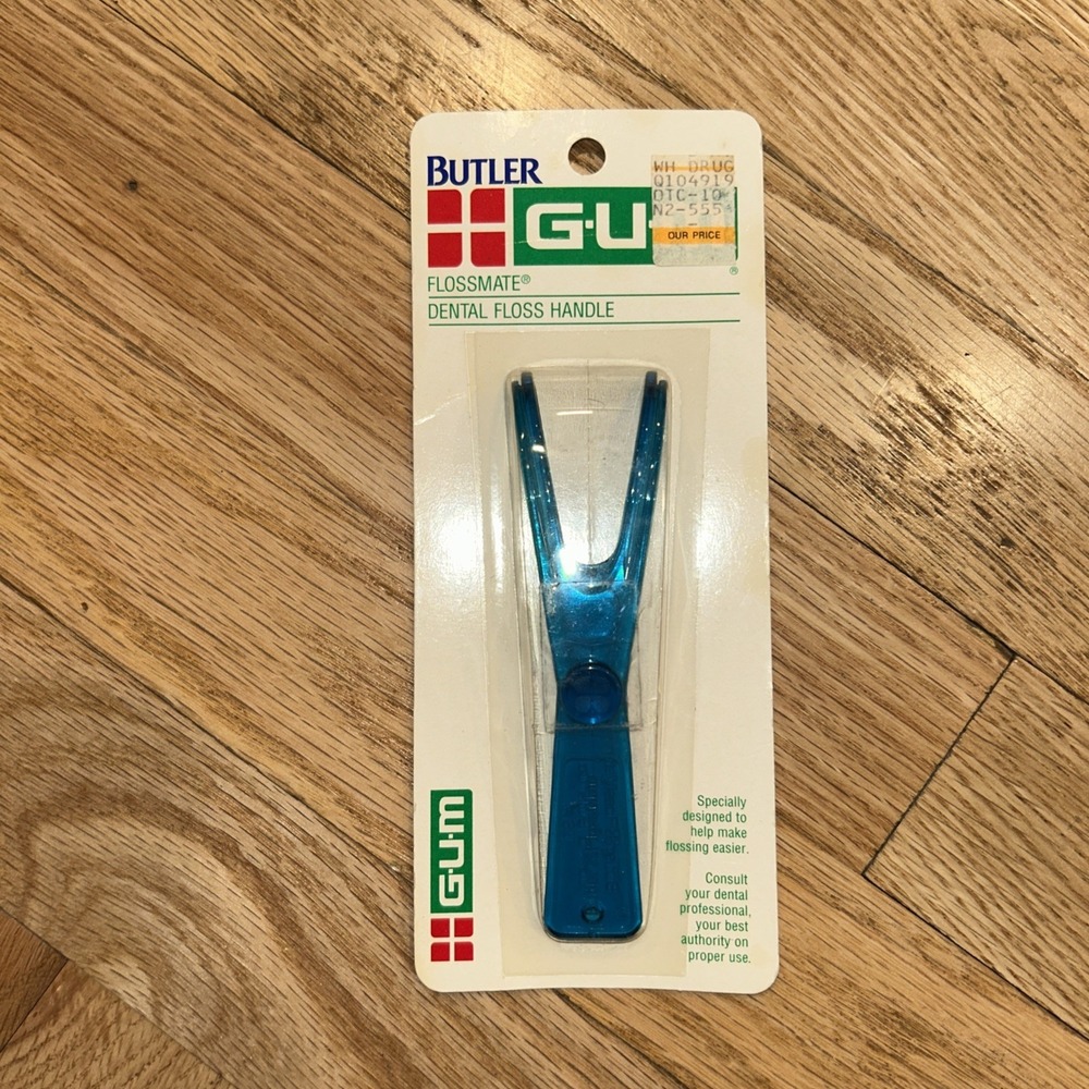 G.U.M Butler Flossmate Dental Floss Handle Blue 845  NEW Sealed Vintage
